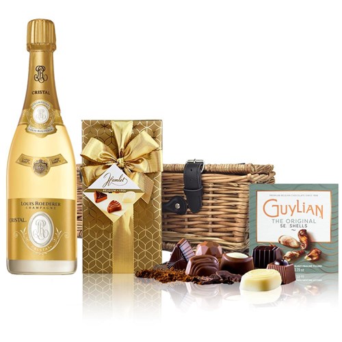 Louis Roederer Cristal Cuvee Prestige 2015 Brut 75cl And Chocolates Hamper